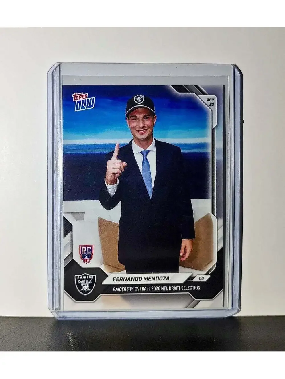 Fernando Mendoza Rookie 2026 Topps Now Draft Night #FMEN Card Las Vegas Raiders